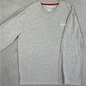 TUMI Air India T-Shirt Mens XL Light Grey Crewneck Long Sleeve Tee Casual Logo